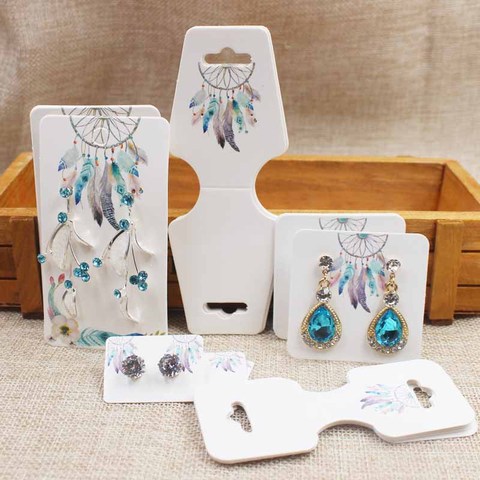 Dreamcathcer Jewelry set package cards paper necklace/bracelet/hair ornaments display tag card stud/drop earring tag cards ► Photo 1/6