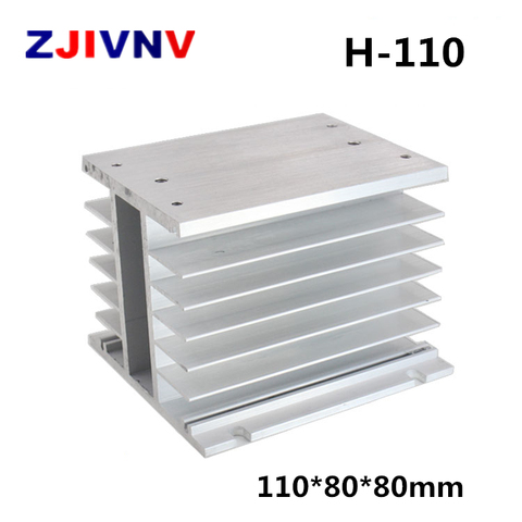 white 110*100*80 mm 60A three phase solid state relay SSR aluminum heat sink radiator ► Photo 1/1