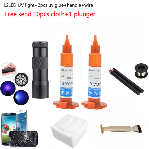 12 led UV light 2pcs/lot 5g TP-2500 LOCA UV liquid optical clear adhesive tp2500 uv glue for touch screen samsung galaxy iPhone ► Photo 1/6