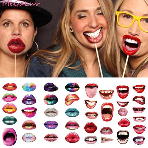 20pcs Funny Lip Mouth Photobooth Props Wedding Decoration Funny Lip Photo Booth Birthday Party Decorations Adult Photo Props ► Photo 1/6