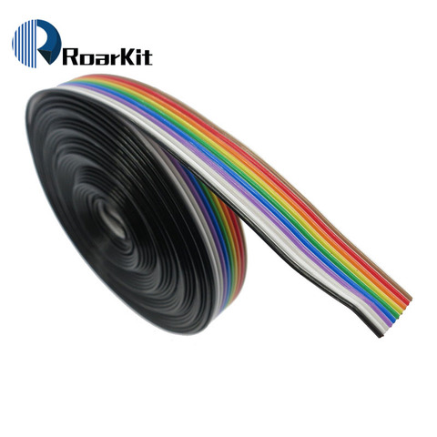 1 meter 1.27mm Spacing Pitch10 WAY 10P Flat Color Rainbow Ribbon Cable Wiring Wire For PCB DIY 10 Way Pin ► Photo 1/6