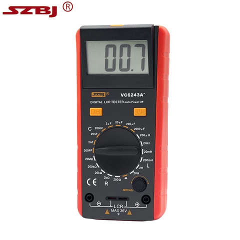SZBJ VC6243A Digital LCD Meter Inductance Capacitance Resistance Tester Multimeter Crocodile Clip Measuring Tool with Bag BM4070 ► Photo 1/5