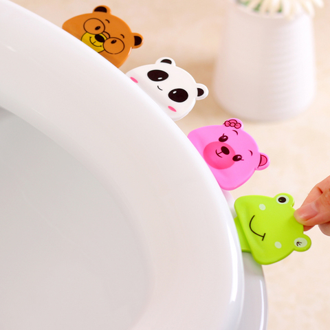 1pcs Cute cartoon creative toilet portable toilet cover is not dirty hands opened toilet lid toilet lifting tool ► Photo 1/6