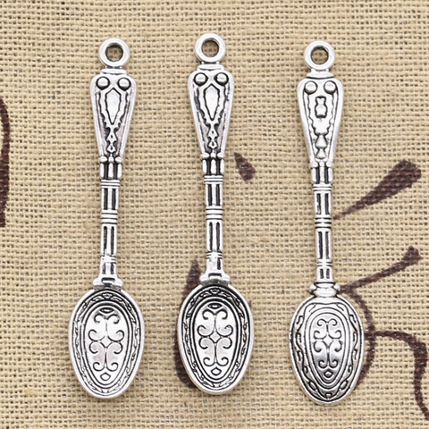 15pcs Charms Pattern Spoon 48x10mm Antique Silver Color Plated Pendants Making DIY Handmade Tibetan Silver Color Jewelry ► Photo 1/1