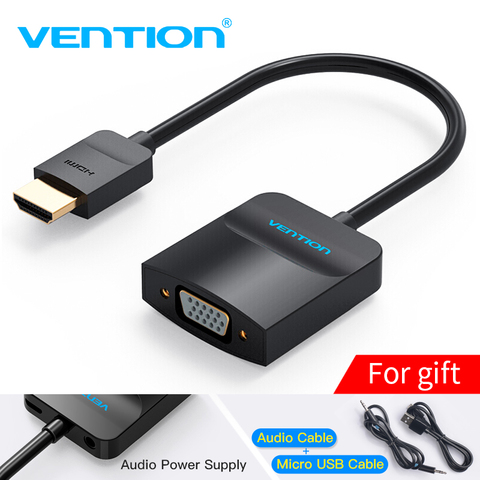 Vention HDMI to VGA adapter Digital to Analog Video Audio Converter Cable 1080p for Xbox 360 PS3 PS4 PC Laptop TV Box Projector ► Photo 1/6