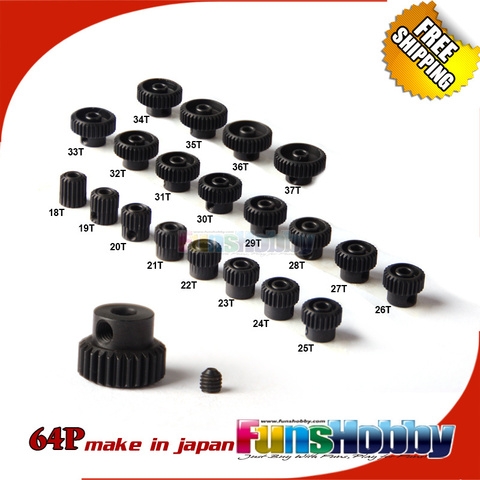 MHPC 64P 18T-37T Pinion Gear/Set Screw from Japan Bandit Rustler 1:10 RC Car Traxxas Tamiya HPI Xray HUDY Kyosho ► Photo 1/1