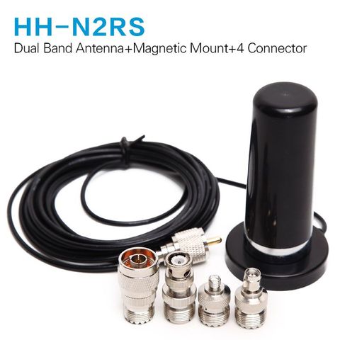 Abbree HH-N2RS Dual Band Antenna 5M Coaxial Cable Magnetic Mount and Adapter for Baofneg UV-5R Yaesu TYT Icom Walkie Talkie ► Photo 1/6