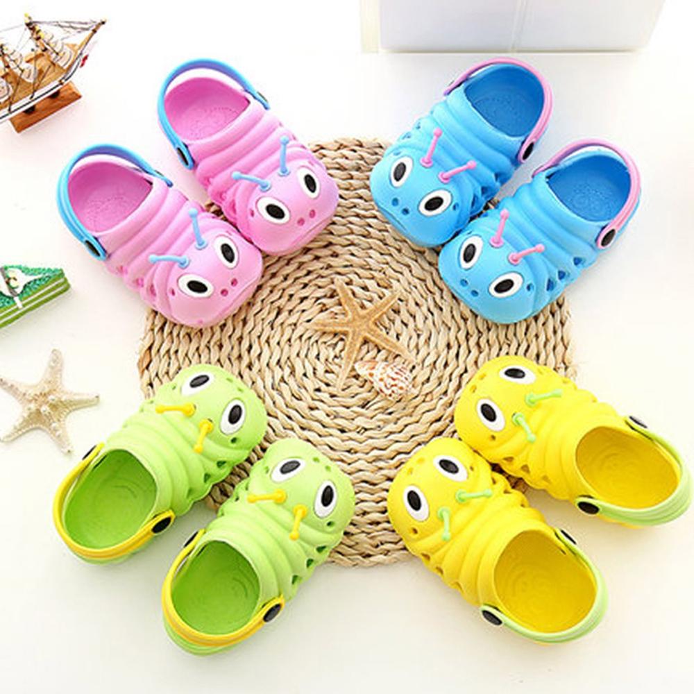 Toddler Kids Boy Girl Caterpillar Sandals Cartoon Croc Flip Beach Slippers Shoes
