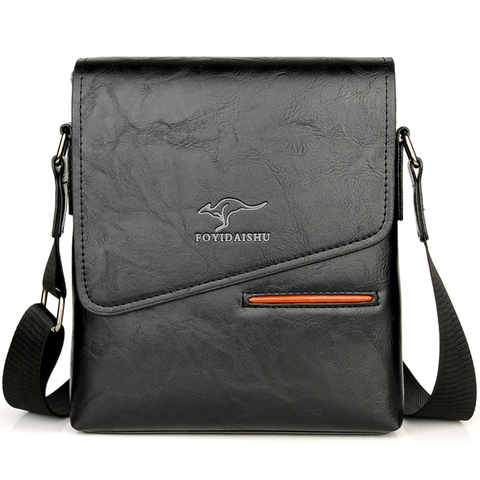 Summer Luxury Brand Kangaroo Messenger Bags Men Leather Casual Crossbody Bag For Men Business Shoulder Bag Male Small Handbag ► Photo 1/6