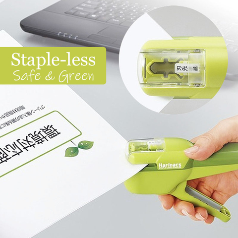 Japan KOKUYO Harinacs Staple-Free Stapler Large Creative Staple-less Manual Stapler Office Stationery Safe Easy Use ► Photo 1/6