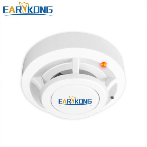 Fire Protection 433MHz Smoke Detector Wireless White Color Smoke Sensor Highly Sensitive alarm fire For GSM/Wifi Alarm System ► Photo 1/6