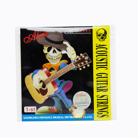 Alice acoustic Guitar strings 1-ST A206 Series 0.11inch 0.28mm Steel core Proprietiary Anti Rust Coat ► Photo 1/5