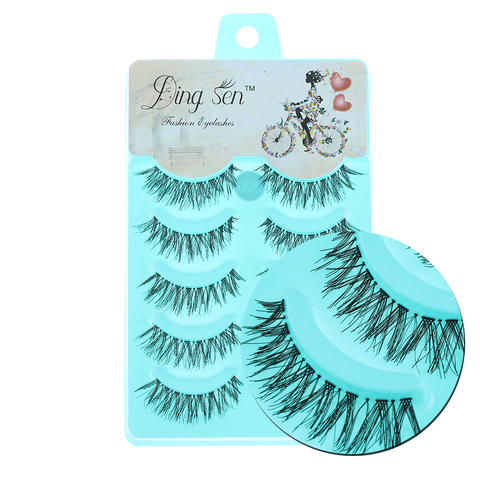 5 Pairs/set Soft Natural False Eyelashes Handmade Long Cross Charming Eye Lashes Extension Beauty Makeup Tools ► Photo 1/6