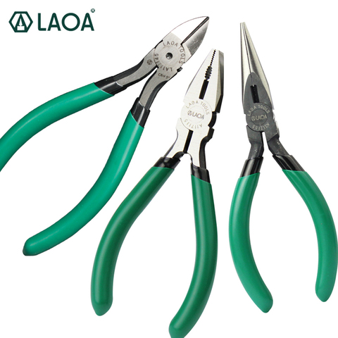 LAOA 5 Inch Wire Cutter Long Nose Pliers Side Cutter Mini Diagonal Pliers For Fishing Combination hand tools Kit ► Photo 1/6