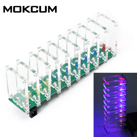 Voice Control Electronic Crystal Column DIY Kit Colorful Music Spectrum Suite Audio Indicator Making Light Cubic for Speaker ► Photo 1/6