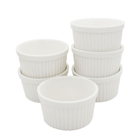 4oz/120ml Ceramic Ramekins Porcelain Souffle Cup Pack of 6 ► Photo 1/5