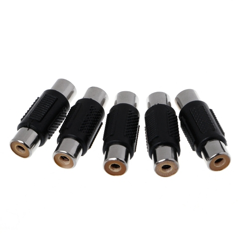 5 Pcs RCA Female to RCA Female Audio Video Cable Jack Plug Adapter Connector ► Photo 1/1