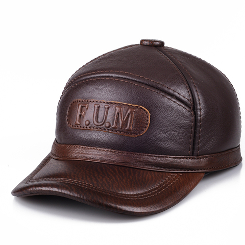 New Design Men's 100% Genuine Leather Cap /Newsboy /Beret /Cabbie Hat/ baseball Hat ► Photo 1/5