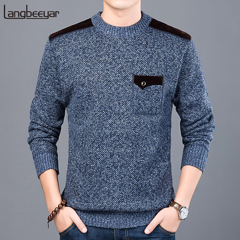 2022 New Fashion Brand Sweater For Mens Pullovers Slim Fit  Jumpers Knitwear O-Neck Autumn Korean Style Casual Clothing Male ► Photo 1/6