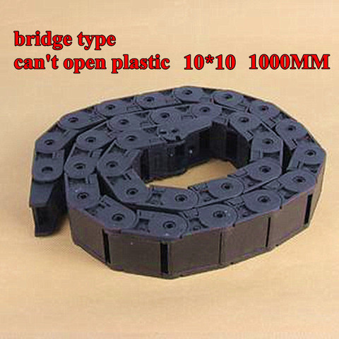 10mmx10mm Plastic Cable Drag Chain Wire Carrier with End Connector Length 1m for 3D Printer CNC Router Machine Tools ► Photo 1/1