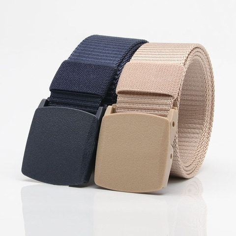 Trendy Fashion Belt Canvas Casual Wild Woven Belt Canvas Belt Men and Women Belt Youth Without Metal Automatic Buckle Student ► Photo 1/6