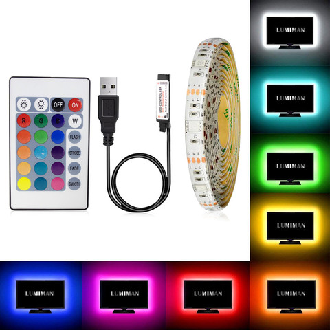 SMD2835 RGB LED Flexible Strip Lights Dimmable USB Waterproof LED Light Strip IP20 IP65 5V LED Ribbon White/Warm White LED Tape ► Photo 1/6