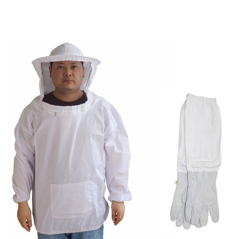 1 Set Protective Beekeeping Gloves Safe Beekeeping Suit Bite Protection Unisex Defend Bee Keeping Gloves Safety Clothing ► Photo 1/4