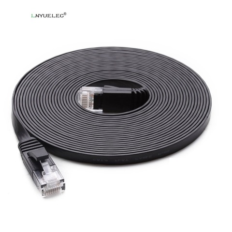 CAT6 Flat Ethernet Cable 250MHz 1000Mbps CAT 6 RJ45 Networking Ethernet Patch Cord LAN Cable for Computer Router Laptop ► Photo 1/6