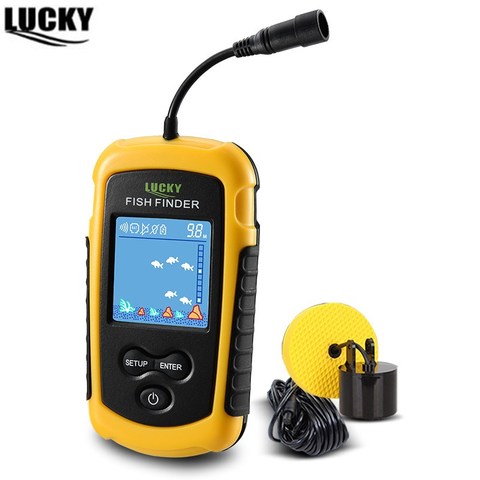 Wireless Portable Sonar Fish finder Fishing Alarm Deeper Fish Finder Fishfinder Alarm Sensor Transducer with LCD Dispaly ► Photo 1/6