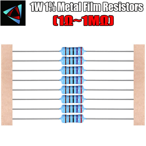 20pcs 1W 1R~2.2M 1% Metal film resistor 100R 220R 1K 1.5K 2.2K 4.7K 10K 22K 47K 100K 100 220 1K5 2K2 4K7 ohm resistance ► Photo 1/1