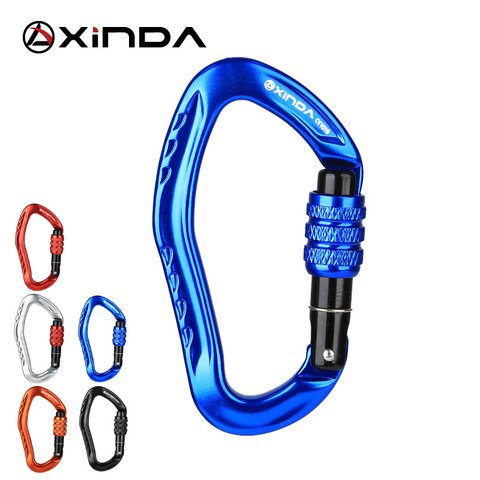 XINDA Outdoor Rock Climbing  Carabiner 22KN Safety Lock Aluminum alloy Spring-loaded Gate Buckle Survive Protective Equipment ► Photo 1/6