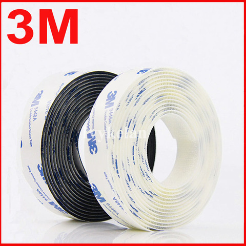 1 pair 1meter long 2.5cm width Adhesive Mounting Lock Nylon Strip Tape Band for RC model Airplane with 3M 9448A Glue white black ► Photo 1/1