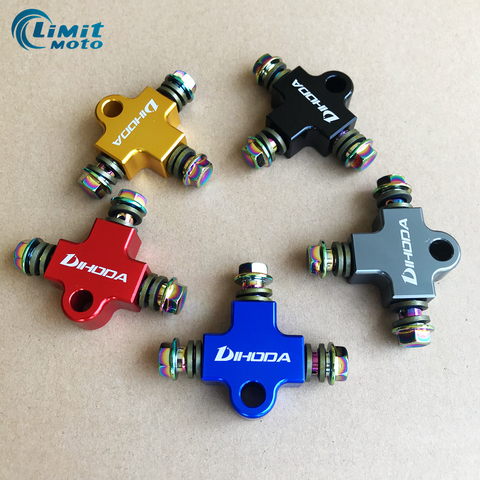 Motorcycle Hydraulic Brake oil Hose CNC Tee Connector / Tee Coupling Fitting For tubing bracket 3way Pipe Adapter modification ► Photo 1/6