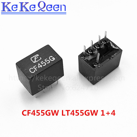 20Pcs/Lot LT455GW LT455G CF455G 455G LT455 CF455 1+4 5Pin DIP-5 455KHz ceramic filter For communication signal relay ► Photo 1/5