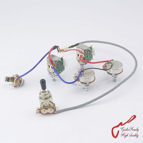 1 Set GuitarFamily Guitar Wiring Harness For LP SG DOT  1 Toggle Switch+2 Push-Pull Pots+2 Pots+Jack ( #1226 ) MADE IN KOREA ► Photo 1/6