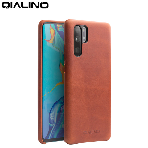 QIALINO Fashion Genuine Leather Ultra Slim Phone Case for Huawei P30 Pro 6.47 inch Luxury Handmade Back Cover for Huawei P30 ► Photo 1/6
