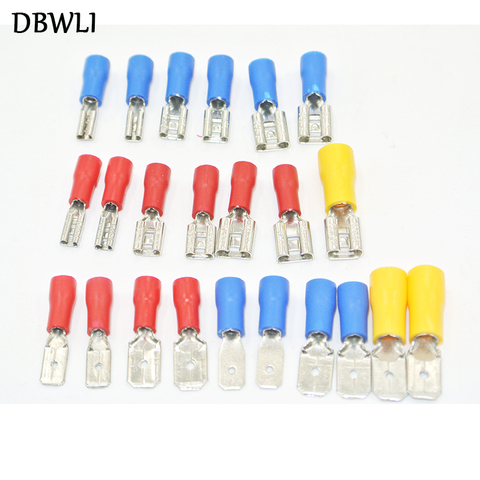 50pcs  Female  Red blue yellow 2.8mm 4.8mm 6.3mm Insulated Spade Wire Connector Electrical Crimp Terminal ► Photo 1/6