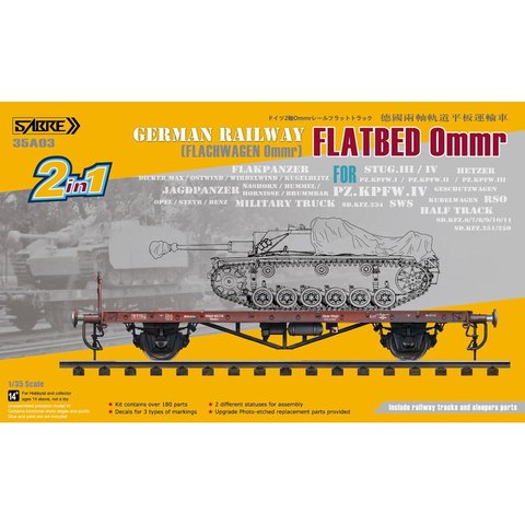 SABRE 35A03 1/35 German Railway Flachwagen Ommr - Scale Model Kit ► Photo 1/1