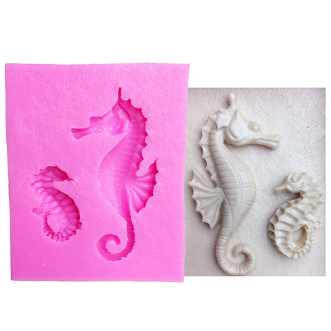 M1007 Cake Tools sea horse seahorse mould silicone mold Cake Fondant tool Decorating DIY Kitchen Baking Bakeware ► Photo 1/6