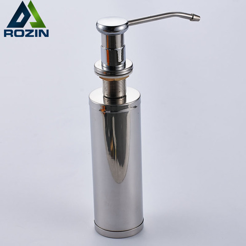 Rozin Cheaper Stainless Steel Liquid Soap Dispenser Kitchen Sink Soap Box Free Shipping Chrome Soap Bottle ► Photo 1/6