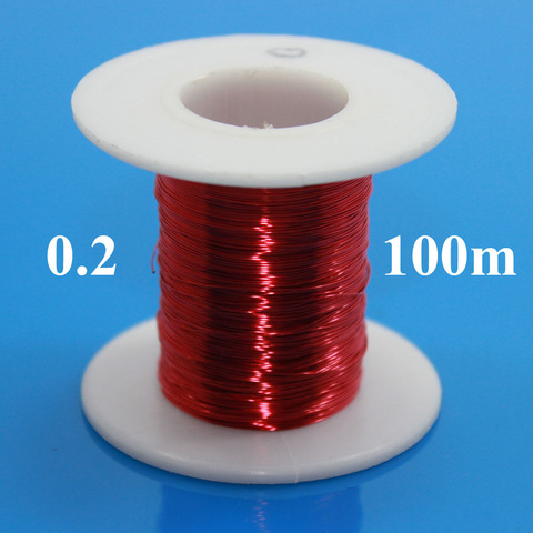 0.2mm x 100m/pc Red Magnet Wire Enameled Copper wire Magnetic Coil Winding 0.2 mm Red ► Photo 1/2