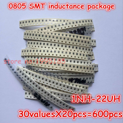 0805 SMD Inductor 30valuesX20pcs=600pcs/LOT (1NH-22UH), 0805 SMT inductance package ► Photo 1/2