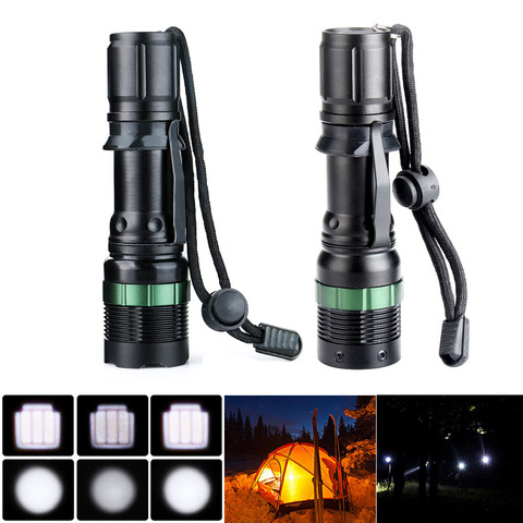 Adjustable 3000 Lumen LED Flashlight  7W  Zoomable Q5 Waterproof  LED Flashlight Torch Zoom Lamp Light For 3xAAA 1x18650 ► Photo 1/1