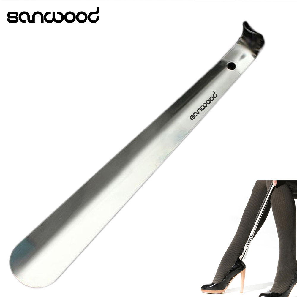 New Long Handle Shoehorn Shoe Horn AID Stick Silver Stainless Steel 58cm SP 