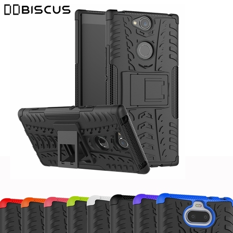 Hard Armor Holder Silicone Case For Sony Xperia 10 1 L1 L2 L3 XA Ultra XA1 XA2 Plus XZ1 XZ2 XZ3 Compact XZ Premium Ace 8 5 Cover ► Photo 1/6