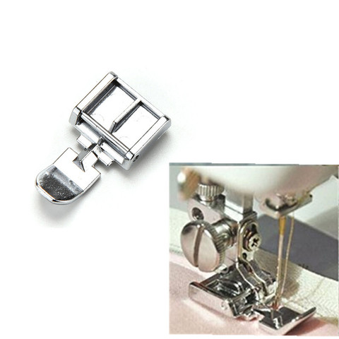 Hot sell 1PC Single Sides Metal Zipper Presser Foot Feet For Household Snap-on Sewing Machine Brother Singer Janome 5BB5595 ► Photo 1/3