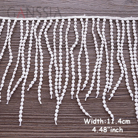 1Yard Width:11.4cm Exquisite ivory white water soluble lace, Tassels trimming lace for garment Tmbellishment (ss-402) ► Photo 1/3