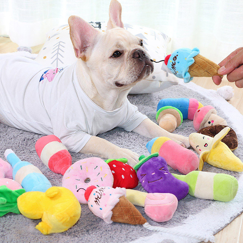 Animals Cartoon Dog Toys Stuffed Squeaking Pet Toy Cute Plush Puzzle For Dogs Cat Chew Squeaker Squeaky Toy For Pet Supplies ► Photo 1/6