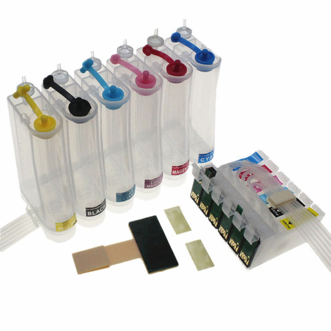 T0801 -T0806 Continuous Ink Supply System CISS for Epson Stylus Photo R265 R360 R285 P50 RX585 RX685 RX560 PX660 PX710W PX800FW ► Photo 1/6