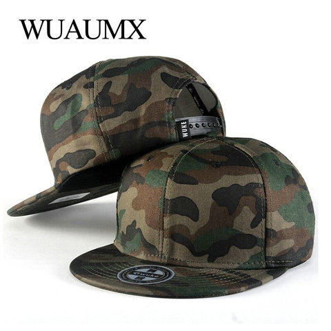Wuaumx Summer Baseball Caps Men Camouflage Hip Hop 5 Panel Snapback Hat For Women Touca Gorras Planas Casquette Chapeau 18styles ► Photo 1/6